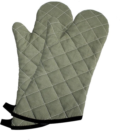 ARCLIBER Oven Mitts Heat Fire Resistant Oven Mitts 425 ° F, Quilted Terry Cloth Cotton Soft Lining Oven Gloves, Extra Long Kitchen Mittens for Cooking Baking by ARCLIBER