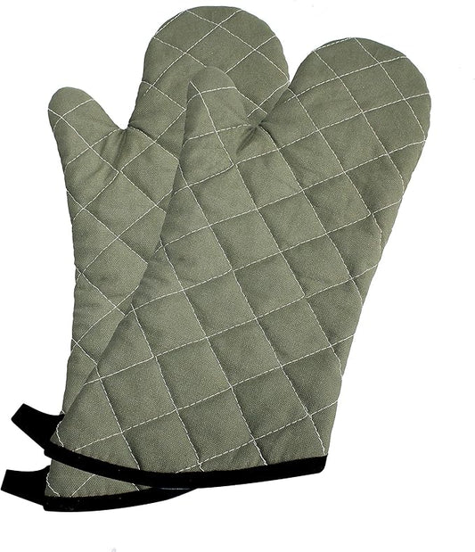 ARCLIBER Oven Mitts Heat Fire Resistant Oven Mitts 425 ° F, Quilted Terry Cloth Cotton Soft Lining Oven Gloves, Extra Long Kitchen Mittens for Cooking Baking by ARCLIBER
