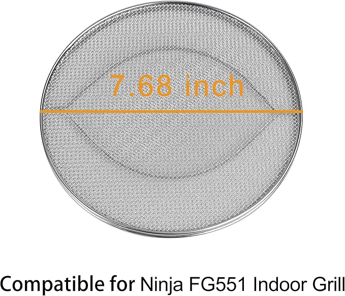 Splatter Shield for Ninja FG551 Foodi,Accessories for Ninja Foodi Smart XL 6-in-1 Indoor Grill,Stainless Steel Splatter Screen - Image 2
