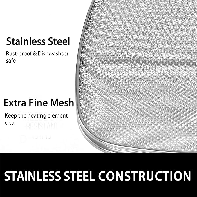 Replacement Splatter Shield for Ninja Foodi AG301,Accessories for Foodi 5-in-1 Indoor Grill,Stainless Steel Fine Mesh Splatter Screen for Ninja AG300, AG300C,AG301C, AG302, AG400