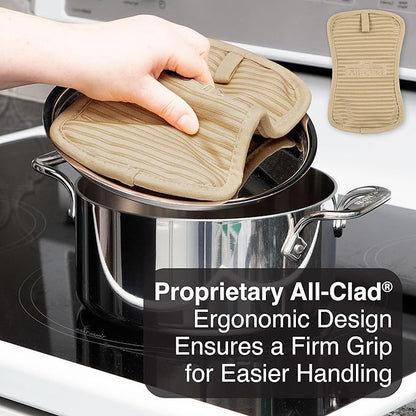 All-Clad Premium Pot Holder & Hot Pad: Heat Resistant to 500 Degrees - 100% Cotton, 10"x6.25" Hot Pad for Kitchen and Barbeque, (1-Pack), Cappuccino - Image 6