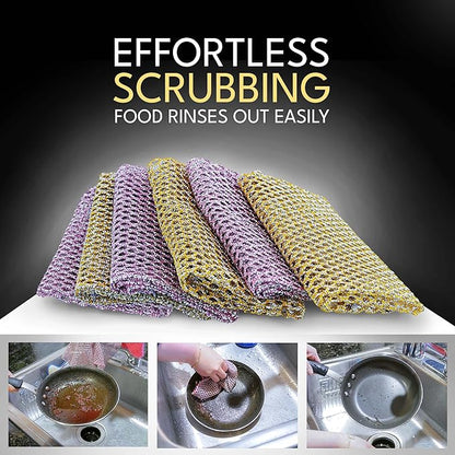The Crown Choice Heavy Duty Non-Scratch Dish Scrubbers for Cleaning Dishes & Pots (6Pcs) - Replace Kitchen Sponges for Dishwashing with Our Scouring Pads - Try Our Alternative Dish Washing Scrub - Image 6