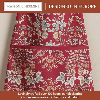 Maison d' Hermine 100% Cotton Apron for women with Pocket Kitchen Chef Apron for Men Cooking Mothers Day Gifts