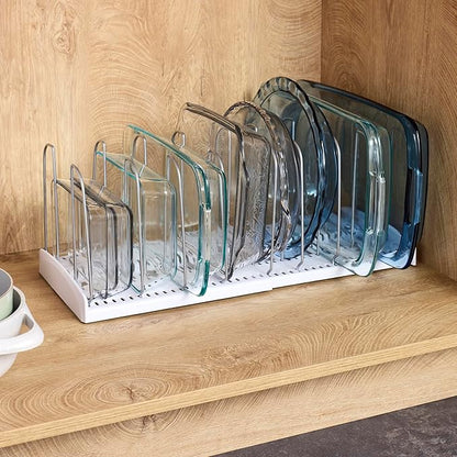 YouCopia StoreMore Expandable Cookware Rack with Tall Steel Wires, 12.5"-22" Wide Adjustable Pan Organizer for Kitchen Cabinet Storage, Premium Edition - Image 8
