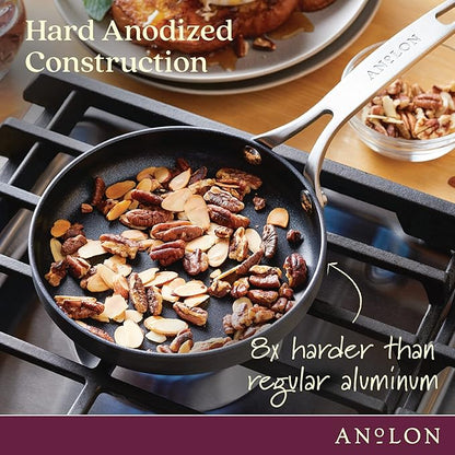 Anolon Hard Anodized Nonstick Mini Skillet/Frying/Egg Pan, Stainless Steel Handle, (6.5"), Gray - Image 5