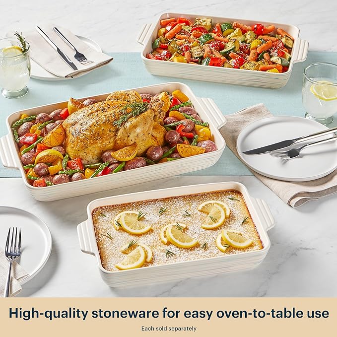 Pyrex 2QT (7" x 11") Rectangular Ceramic Baking Dish with Handles, Casserole Dish - Image 6
