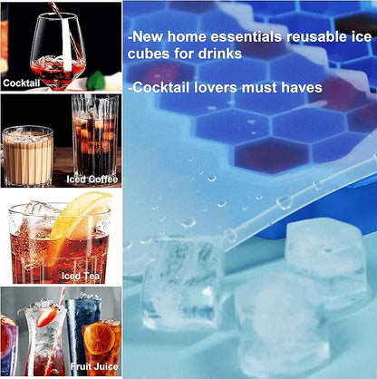 Ice Cube Trays for Freezer with Lid-37 Grid Silicone for Small Ice Cube Molds,Easy-Release Reusable in Organizer Bins or Ice Bucket for Cocktail bar or Iced Coffee Cup - Image 6