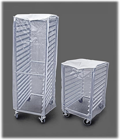 New Star Foodservice 36565 Commercial-Grade Sheet Pan/Bun Pan Rack Cover, Plastic, 20-Tier, 28" L x 23" W x 61" H, Clear - Image 4