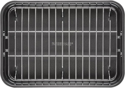 Farberware Bakeware Nonstick Steel Roaster with Flat Rack, 11-Inch x 15-Inch, Gray - Image 10
