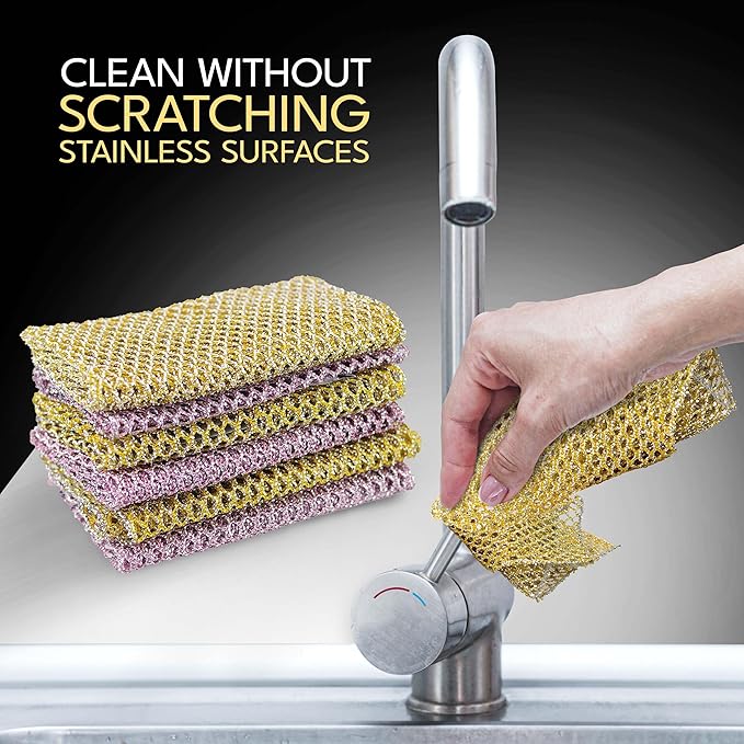 Heavy Duty Dish Scrubbers - Non Scratch Scouring Pads - Odorless and Long Lasting - Replace Sponges for Dish Washing, Scrubbing & Scouring - Kitchen, Floor and Bathroom Usage - Made in Korea (24 Pcs) - Image 8