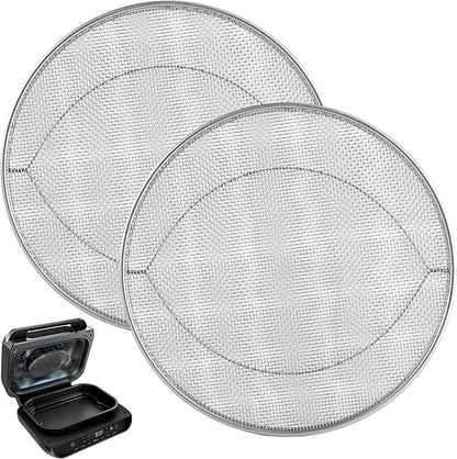 2-Pack Splatter Shield for Ninja FG551 DG551 BG500A Foodi Air Fryer Accessories, Stainless Steel Splash Guard Replacement Parts for Ninja 6 in 1 Smart XL Indoor Grill, Foodi XL Mesh Screen