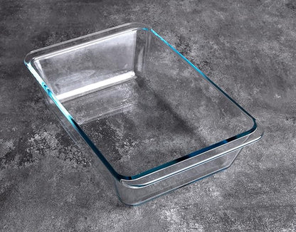 Deep Clear Glass Baking Dish, Rectangular Tempered Glass Baking Pan, The Larger casserole dish. -3.5 Liter