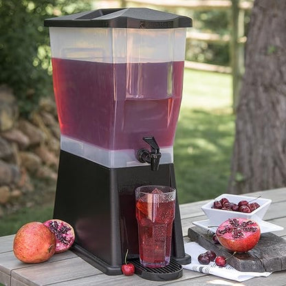 Carlisle FoodService Products Trimline Rectangular Beverage Dispenser with Stand – 3.5 Gallon Catering Drink Dispenser with Spigot, Polypropylene (PP), Black, Perfect for Parties, Events, Buffets - Image 5