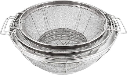 U.S. Kitchen Supply Set of 3 Stainless Steel Colander Strainers Net Baskets 5, 4, & 3-Quart - Colander with Handles & Resting Base - Stainless Steel Sieve, Mesh Strainers and Colanders for Kitchen - Image 5