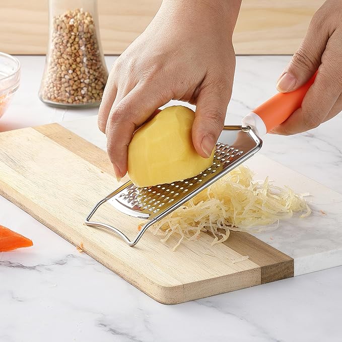 Cheese Grater with Handle, Vituer Stainless Steel Graters for Kitchen, Cheese Grater Lemon Zester Handheld, Great for Cheese, Ginger, Chocolate, Spices and More, Dishwasher Safe - Image 9