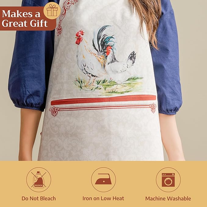 Maison d' Hermine 100% Cotton Apron for women with Pocket Kitchen Chef Apron for Men Cooking Mothers Day Gifts - Image 5