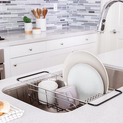 Better Houseware Over Sink Dish Drying Rack Space-Saving Dish Rack for Kitchen Counter Stainless Steel 19.25 x 8.25 x 4.5 - Image 5