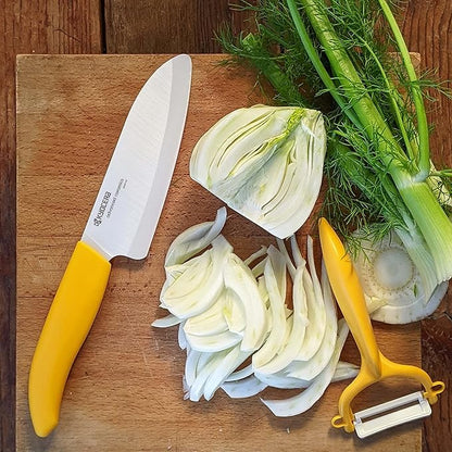 Kyocera Ceramic Horizontal Y Peeler, Yellow - Image 2