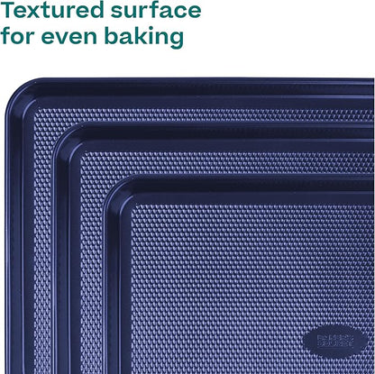 Baker's Secret Non Stick Baking Sheets, Set of 3 Cookie Sheets for Oven, Diamond Texture Premium Air Flow, Extra Thick 0.6mm, PFOA PFOS PTFE and PFAS Free Bakeware, 3 Sizes - Image 6