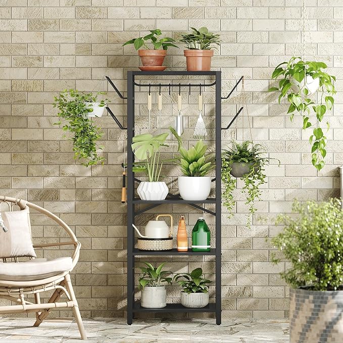 MAHANCRIS 4-Tier Pot Rack, Pots and Pans Organizer for Kitchen, Lid Organizer Rack with U-Shaped Lid Holders, Kitchen Storage Shelf for Standing Cookware, Black POBK3001 - Image 9
