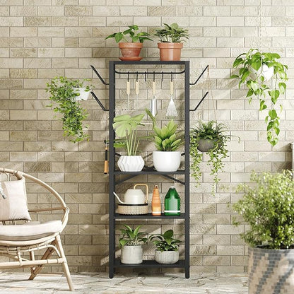 MAHANCRIS 4-Tier Pot Rack, Pots and Pans Organizer for Kitchen, Lid Organizer Rack with U-Shaped Lid Holders, Kitchen Storage Shelf for Standing Cookware, Black POBK3001 - Image 9