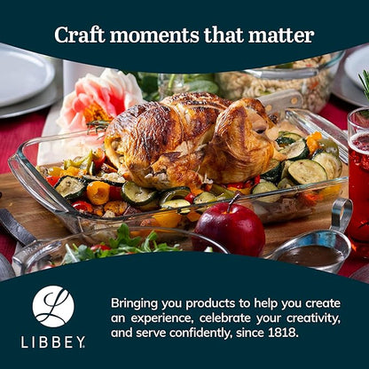 Libbey Baker's Basics 3-Piece Rectangular Glass Casserole Baking Dish Set, Clear, 2 Qt, 2.7 Qt, 3.4 Qt, Transparent, Stackable, Dishwasher Safe - Image 6