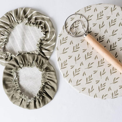 Beautiful Linen Cotton Blend Bowl Covers for Bread Proofing - Reusable Set of 3 in Varying Sizes Easily Fit Your Bowls 7" to 13" - Durable Fabric Covers, Ideal Sourdough Bread Baking Accessories - Image 7