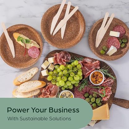 PURPLECLAY Wooden Knives Disposable – 300 Piece Wood Compostable Knives, Eco-Friendly Biodegradable Cutlery Set, Charcuterie Accessories Disposable, Wooden Knife for Parties, Plastic-Free Utensils - Image 6