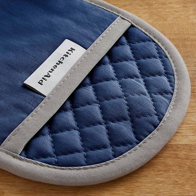 KitchenAid Asteroid Pot Holder 2-Pack Set, Blue Willow, 6.5"x10" - Image 4