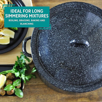 MIRRO 7.75qt Enamel Stock Pot, Black - Image 7