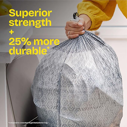 Glad ForceFlex MaxStrength XL Kitchen Trash Bags, 20 Gal, Fresh Clean, 80 Ct (Package May Vary)
