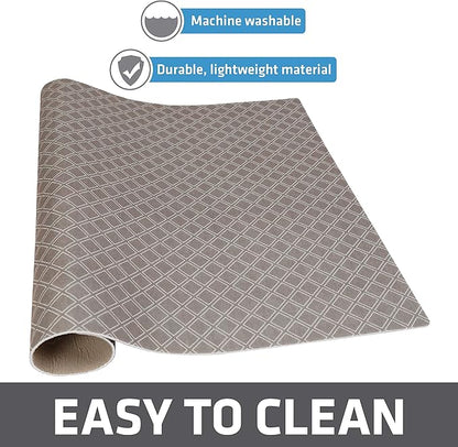 Drymate Jumbo XL Dish Drying Mat (19”x24”), Low-Profile, Super Absorbent, Quick Dry Fabric, Waterproof & Slip-Resistant, for Kitchen Counter, Trimmable, Easy to Clean (USA Made)(Taupe) - Image 6