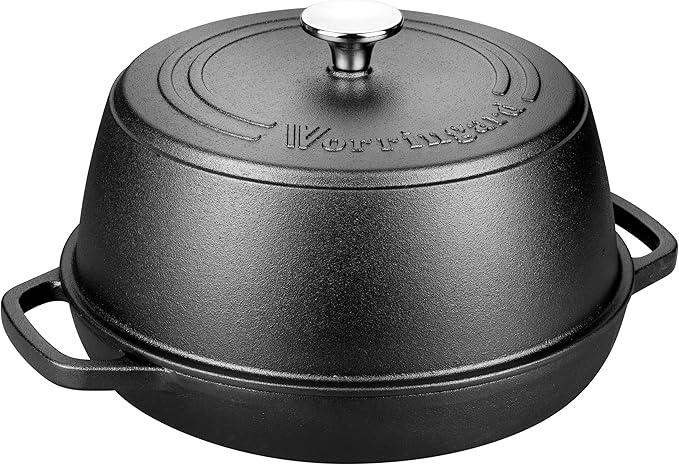 VORRINGARD Cast Iron Dutch Oven Pot with Lid for Bread Baking - include Sourdough Bread Baking Supplies like Banneton Bread Proofing Basket, Bread Oven 6 QT, Pre-seasoned