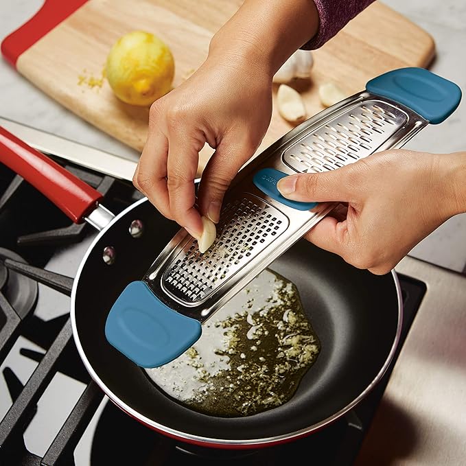 Rachael Ray Multi Stainless Steel Grater, Marine Blue, Small - Image 2