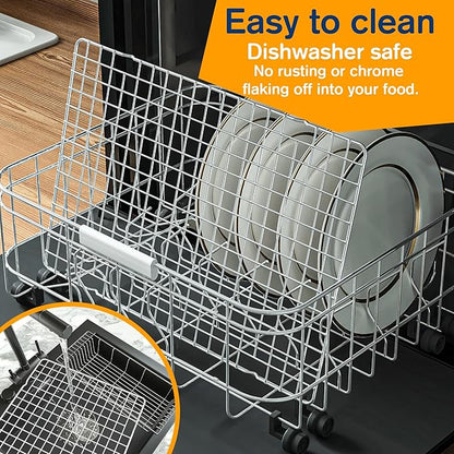 2PCS Cooling Racks for Cooking and Baking - 10" x 15"Heavy Duty Stainless Steel Wire Rack for Baking, Grilling, Roasting - Oven & Dishwasher Safe - Fits Jelly Roll Sheet Pan-Silver - Image 5