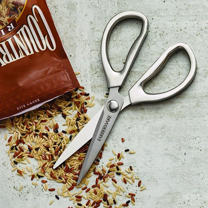 Farberware All Purpose High Carbon Stainless Steel Shears with Contoured Handles, Silver - Image 2