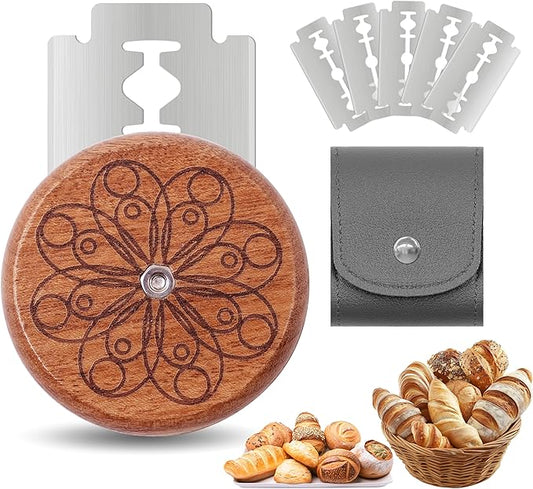 UFO Bread Lame Cutter for Homemade Sourdough,Bread Scorer Tool for Sourdough with 5 Blades and Storage Cover,Slashing Tool Bread Cutting Knife for Artisan Bread and Baguette Makers,Circle by Unknown