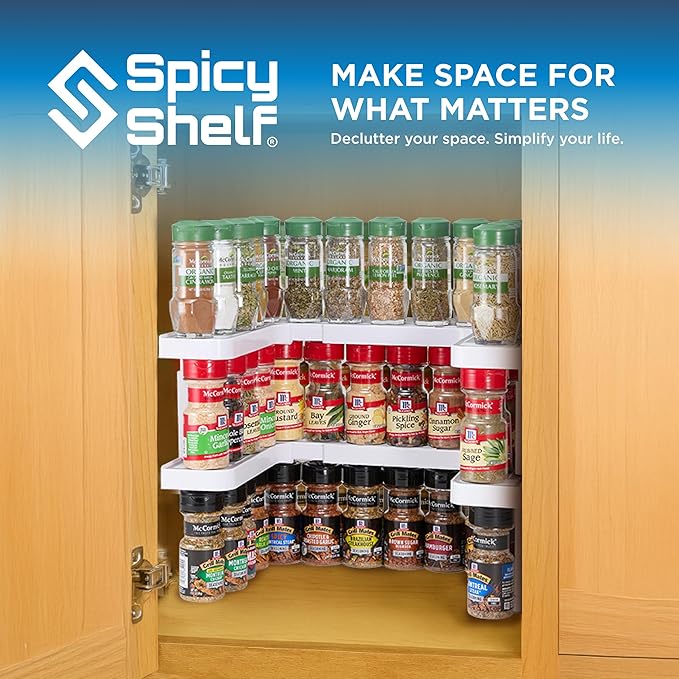 Spicy Shelf 3.0 - Expandable 2 Tiered Spice Rack Organizer for Cabinet & Pantry - Kitchen Seasoning Organizer - Cabinet Spice Racks for Inside Cabinets (Spicy Shelf Premium) - Home Organization - Image 7