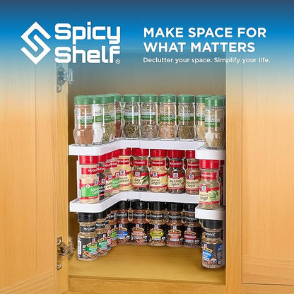 Spicy Shelf 3.0 - Expandable 2 Tiered Spice Rack Organizer for Cabinet & Pantry - Kitchen Seasoning Organizer - Cabinet Spice Racks for Inside Cabinets (Spicy Shelf Premium) - Home Organization - Image 7