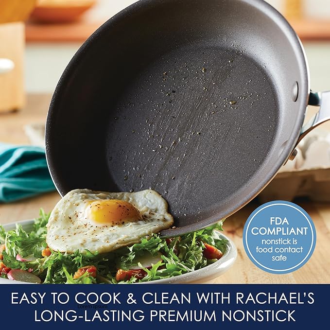 Rachael Ray Cook + Create Nonstick Frying Pan/Skillet, 10 Inch, Gray - Image 6