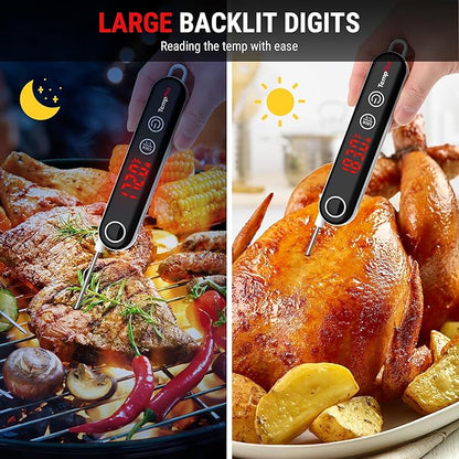 TempPro TP18 Instant Read Meat Thermometer Digital with Thermocouple Sensor, Cooking Food Thermometer for Grill, Smoker, BBQ, Oil Deep Frying, Candy, Kitchen Thermometer Bakeware(Previously ThermoPro) - Image 4