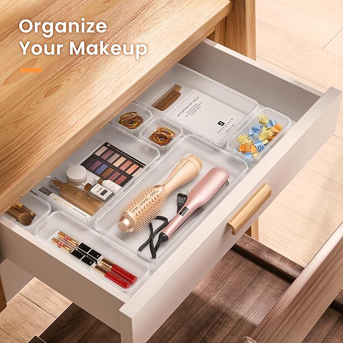 【Military Grade】A-LuGei Drawer Organizer, 【】 Makeup organizer, 【Holds 177 Items】 Bathroom Organizers and Storage, Organization and Storage, Desk Drawer Organizer for Bathroom Vanity - Image 4
