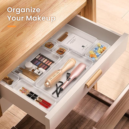 【Military Grade】A-LuGei Drawer Organizer, 【】 Makeup organizer, 【Holds 177 Items】 Bathroom Organizers and Storage, Organization and Storage, Desk Drawer Organizer for Bathroom Vanity - Image 4