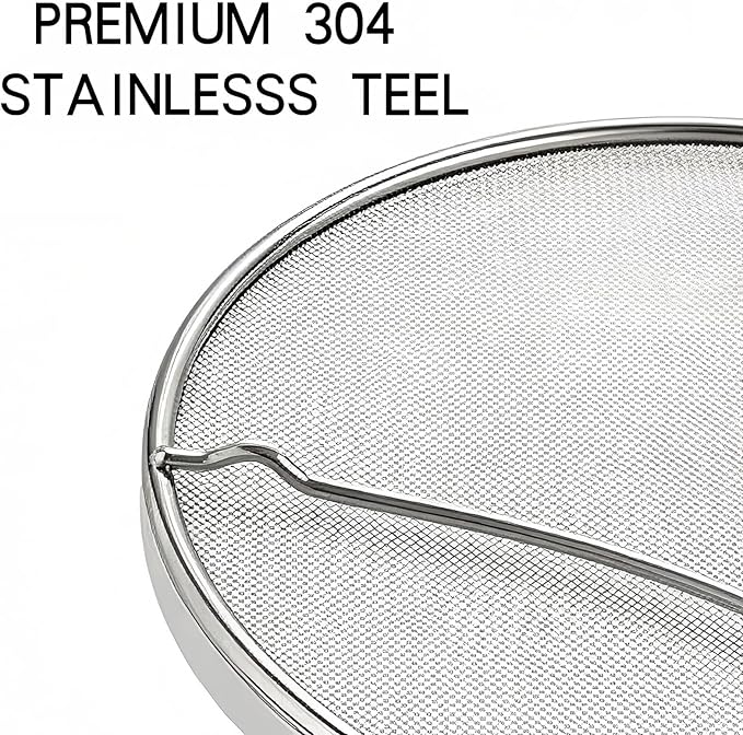 Splatter Screen for Frying Pan 13 Inch - Stainless Steel Grease Splatter Guard - Oil Splash Guard & Fine Mesh Cover for Cooking Bacon, Fried Chicken & Popcorn - Image 5