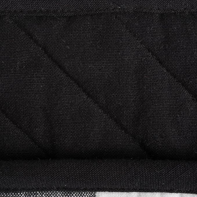 DII Buffalo Check Kitchen Collection, Classic Farmhouse Kitchen Set, Potholder & Dishtowel, Black & White, 3 Piece