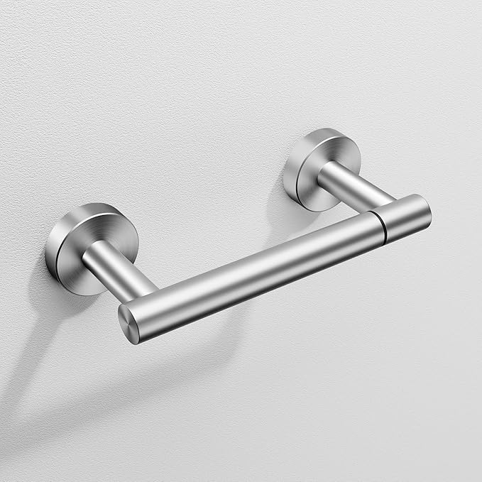 Day Moon™ - Toilet Paper Holder - Modern Roll Holder for Bathroom - 2 Pack - Wall Mount, Brushed Nickel - Image 8