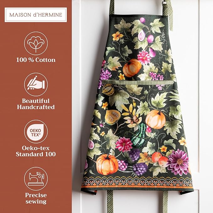 Maison d' Hermine 100% Cotton Apron for women with Pocket Kitchen Chef Apron for Men Cooking Mothers Day Gifts - Image 2
