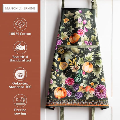 Maison d' Hermine 100% Cotton Apron for women with Pocket Kitchen Chef Apron for Men Cooking Mothers Day Gifts - Image 2