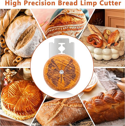 UFO Bread Lame Cutter for Homemade Sourdough,Bread Scorer Tool for Sourdough with 5 Blades and Case,Slashing Tool Bread Cutting Knife for Artisan Bread and Baguette Makers,Butterfly - Image 3