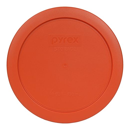 Pyrex 7201-PC 4 Cup Pumpkin Orange Food Storage Replacement Lid - Made in USA by Pyrex